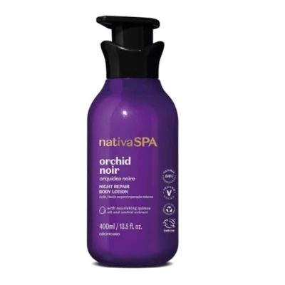 Imagen de O Boticário Nativa SPA Orquídea Noire, Crema Hidratante Corporal, Perfumada Loción para El Cuerpo con Gotas de Quinoa Más Hidratación 400 ml