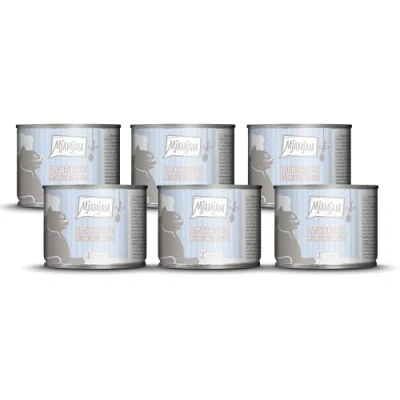 Imagen de MjAMjAM comida húmeda premium para gatos Pavo escaldado con mejillones en salsa, pack de 6 (6 x 185 g), sin cereales extra carne