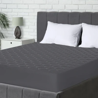 Imagen de Utopia Bedding Protector de colchón Acolchado 90x200 cm, Microfibra Transpirable, Funda para colchon estira hasta 30 cm Profundidad (Cama 90, Gris)