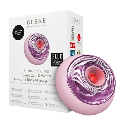 Imagen de Rejuvenecedor facial Geske Sonic Cool &amp; Warm Face and Body Massager 9 in 1, Para todo el cuerpo, Rosa