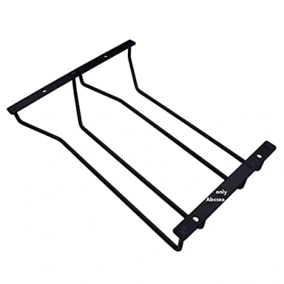 Imagen de Abcsea 1 Pieza Negro Soportes Para Copa de Vino, Sostenedor Colgar Copas, 27 cm 2 Hileras