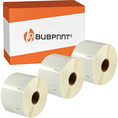 Imagen de Bubprint 3 Rollos de Etiquetas Compatible para Dymo 11354 S0722540 Labelwriter 310 320 330 400 450 Duo Twin Turbo 57 x 32 mm Blanco white