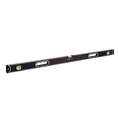 Imagen de MIVOS Nivel de burbuja aluminio con sistema magnético y carcasa 3 libélulas Alta precisión 1200 mm, VR 4516, Negro
