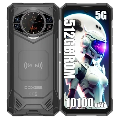 Imagen de DOOGEE S200X 5G Móviles, 32GB + 512GB, 10100mAh/33W, 4G Robusto, 100MP 20MP (Visión Nocturna) 20MP, Android 14 6.72 Pulgada AMOLED FHD+ Smartphones Libres Negro