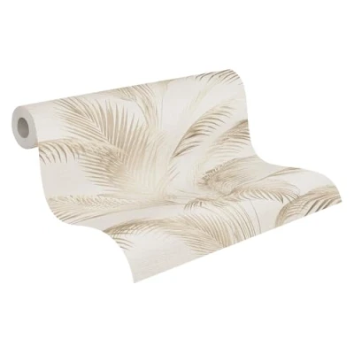 Imagen de Livingwalls Michalsky 399801 Papel pintado no tejido con diseño de palmeras, color crema, beige y marrón