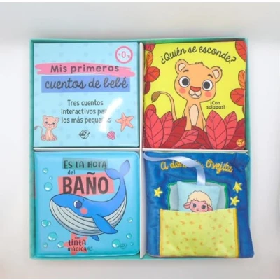 Imagen de Mis primeros cuentos de bebé Tres interactivos para los más pequeños: ¡Un libro tela con solapas, un juguete y ... tinta mágica!: 6 (Cuentos bebés)