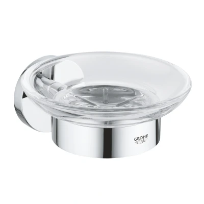 Imagen de Grohe Lote Start QuickFix Jabonera con Soporte en Cromo Adhesivo QuickGlue A1 (Pegamento sin taladrar para 1 Punto de Montaje), Ref. 41193000