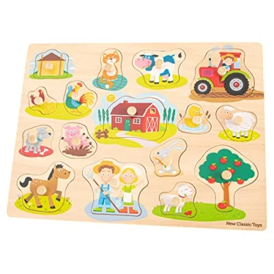 Imagen de New Classic Toys Peg Puzzle Farm (10440)
