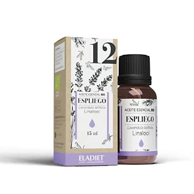 Imagen de Eladiet Aceite Esencial de Espliego Bio 15 ml Refuerza el Sistema Inmunológico Efecto Estimulante Ayuda a Respirar Mejor Alivia las Molestias Picaduras Insectos