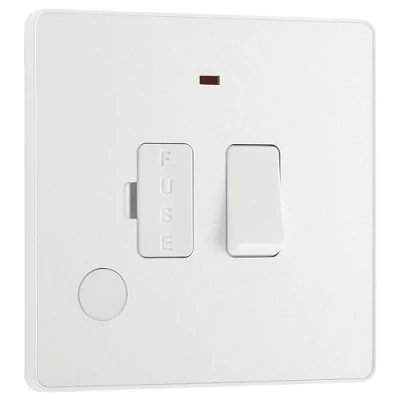 Imagen de BG Electrical Evolve Unidad de conexión con fusible indicador LED alimentación, 13 A, color blanco nacarado