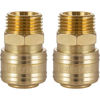 Imagen de Poppstar Conectores rapidos aire comprimido, diámetro nominal 7,2 mm con rosca exterior (macho) de 1/2 pulgada para conexión 2pzas