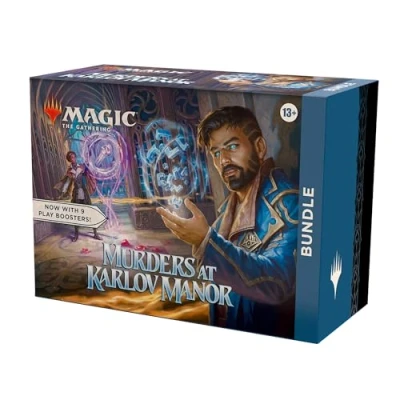 Imagen de Bundle de Asesinatos en la mansión Karlov, Magic: The Gathering 9 sobres juego, 30 cartas tierra + accesorios, Version Anglaise