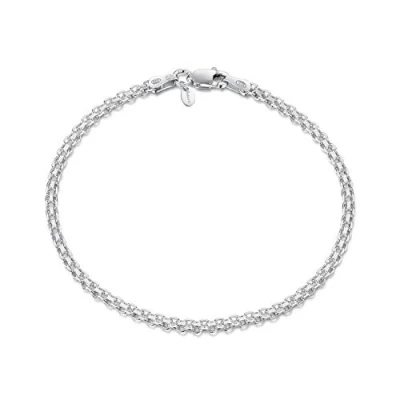 Imagen de Amberta Pulsera Bismark en Plata de Ley 925 para Mujer: 20 cm