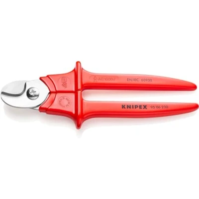Imagen de Knipex Tijeras cortacables mangos con revestimiento de plástico aislados, plástico, según norma VDE 230 mm 95 06