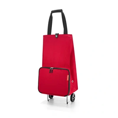 Imagen de reisenthel foldabletrolley Carrito de dos ruedas portátil para irte compras y picnics espontáneamente, trolley plegable ahorrador espacio, en puntos, Couleur:red