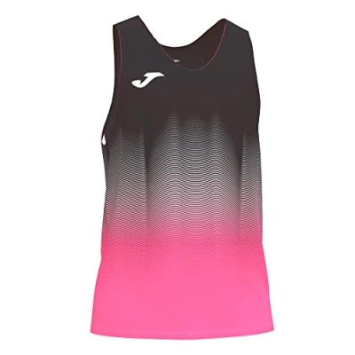 Imagen de Joma Elite VII Camiseta Running sin Mangas, Hombre, Negro Rosa flúor, XL