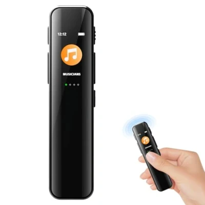 Imagen de Dictáfono Mini 64 GB, grabadora de voz digital con cancelación ruido, audio, reproducción para cursos, conferencias