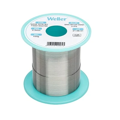 Imagen de Weller wsw scn m1 (t0051402799) filo saldante, ø 0.5mm, 100g, lega sn99.3cu0.6ni0.05, contenuto di fondente 3,5%