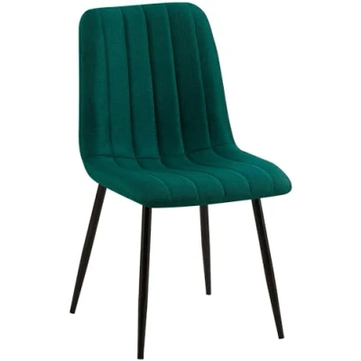 Imagen de CLP Silla De Comedor Dijon En Tela o Terciopelo I Butaca Salón Moderna con Base Metal, Color:Verde Oscuro, Material:Tela