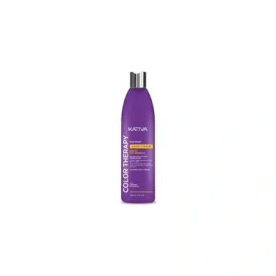 Imagen de KATIVA Color Therapy Blue Violet Acondicionador Matizador 355 ml Violeta Efecto Anti Amarillo Karité, Coco y Cítricos Sin Sal, Sulfatos Ni Parabenos Cabello Rubio, Canas o Gris