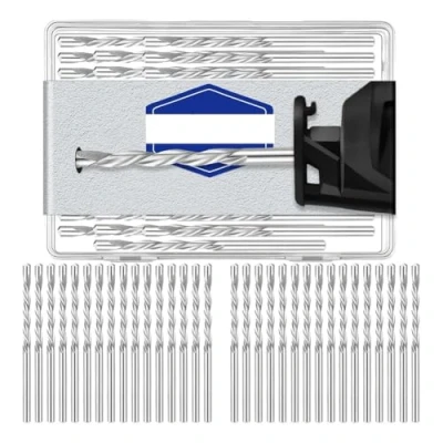 Imagen de Suoumwa 50 Piezas de Brocas para Paneles Yeso, Corte con Punta en Espiral 1/8 Pulgada, Herramientas Guía Uso