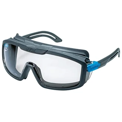 Imagen de Uvex i guard Gafas de protección laboral y laboratorio, color transparente/antracita azul
