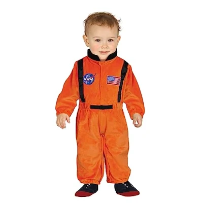 Imagen de FIESTAS GUIRCA Disfraz de Astronauta Oficial la NASA para Bebé Traje Espacial Naranja Niño 18 a 24 Meses