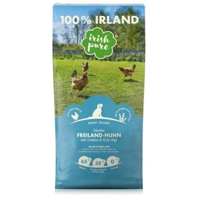 Imagen de Irish Pure Alimento seco para Cachorros, 1,5 kg, Pollo de Campo con Algas y Verduras, Junior, Alto Porcentaje Carne, sin Cereales, Sensible, Todas Las Razas