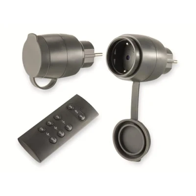 Imagen de Rev 0085600503, Regleta de 2 enchufes con Mando a Distancia, hasta 30 m, 3680 W/h, Color Negro