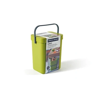 Imagen de Perfetto Gino Cubo de Basura húmedo para Colgar, Color Musgo, Plástico, Verde