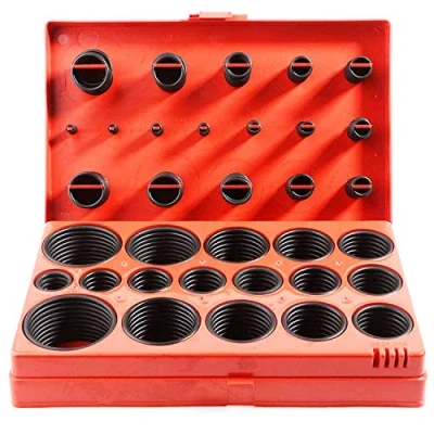 Imagen de 419 unids goma O Ring Kit surtido para juntas de aislamiento arandela sellos aire acondicionado coche reparación auto vehículo negro