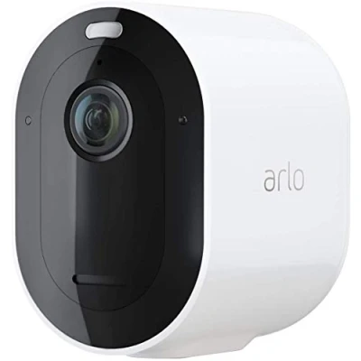 Imagen de Arlo Pro3, cámara de vigilancia wifi 2K, faro y alarma integrados, detector movimiento, visión nocturna en color, audio bidireccional, Prueba Secure Incluida , sin SmartHub, Blanco