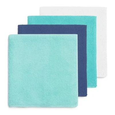 Imagen de BLUE DOLPHIN Pack 4 Bayetas Microfibra 100% Reciclada, Super Absorbente, Paños de Cocina, Secado Rápido, Superresistente, Microfibra, Lavable, Limpieza, Sostenible, Trapos 38x36cm