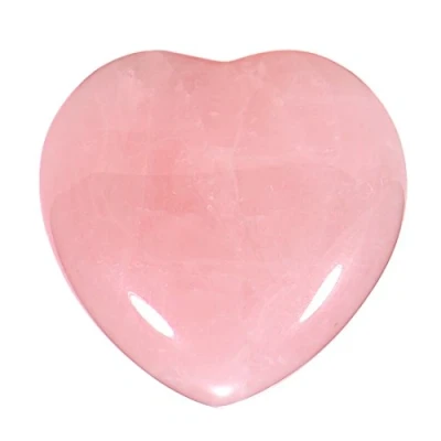 Imagen de Morella piedras preciosas gema Cuarzo rosado forma de corazón Ángel la Guarda protector 3 cm en una bolsa terciopelo