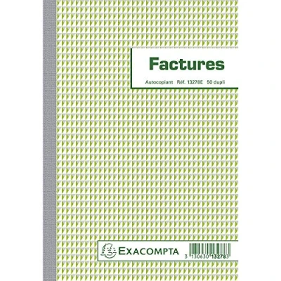 Imagen de Exacompta 1 Manifold Factures con Mention TVA 21 x 14,8 cm 50 hojas