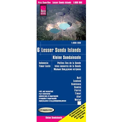 Imagen de Indonesia 6: Islas Menores de La Sonda 1: 800.000 impermeable: reiß und wasserfest (world mapping project) (Indonesia 6 Lesser Sunda Islands ... Sumbawa, Sumba, Flores, Timor, Alor, Wetar)