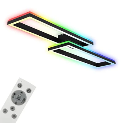 Imagen de Briloner Plafón LED Frame 2 luces RGBW Backlight negro