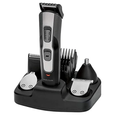 Imagen de ProfiCare BHT 3014 Set de Cortapelo con Afeitadora Barba, Recortador Precisión y Cortador Oído Nariz, Batería Recargable, Negro