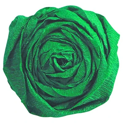 Imagen de Clairefontaine 901074C Pack de 10 Hojas Papel Crespón Estándar 2 x 0.50 m, Crepé (40% Crespó/Pinocho), Verde Oscuro