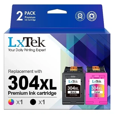 Imagen de LxTek Remanufacturado Tinta 304XL Negro y Tricolor Compatible para HP 304 XL Envy 5010 Cartuchos 5020 5030 5032 Deskjet 2620 2622 2630 2632 2633 2634 3720 3730 3733 3735 3750 3760 3762 3764