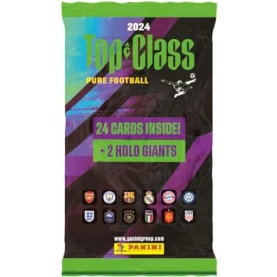 Imagen de Panini Top Class FIFA 2024 Trading Cards Fat Pack 24 Cartas + 2 Tarjetas Holo Giants (004892B26FPF)