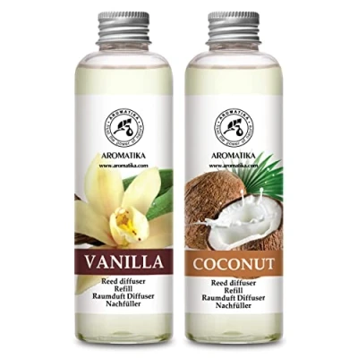 Imagen de Recambio de Difusor Vainilla Coco 2x200ml Fragancias Duraderas Aroma Ambientador Ambiente Aromaterapia