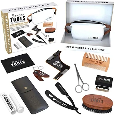 Imagen de ✮ BARBER TOOLS Kit/Set/Estuche de arreglo y cuidado la barba afeitarse