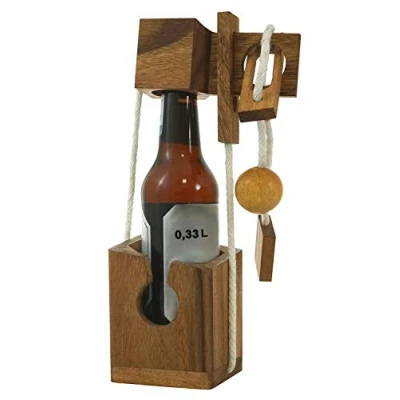 Imagen de LOGOPLAY Mini Caja Fuerte Especial de Botellas pequeñas Rompecabezas Juego Mental adivinanzas Paciencia lógica Madera Noble en Formato pequeño
