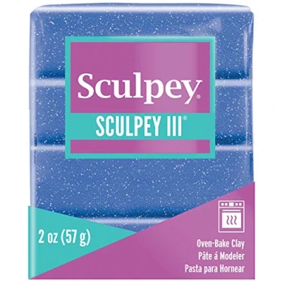 Imagen de Sculpey Polymer III Purpurina azul de 2 onzas