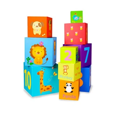 Imagen de CLASSIC WORLD Cubos apilables de los animales CW 3567