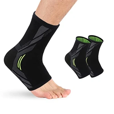 Imagen de TOFBS 1 Par Tobillera de Compresión para Hombre y Mujer, Soporte Tendón Aquiles Fascitis Plantar, Alivia Hinchazón Dolor Tobillo (L)