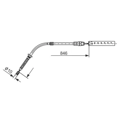Imagen de BOSCH 1 987 482 866 Cable de Freno Mano 846, 626