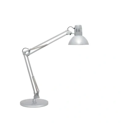 Imagen de MAUL lampara escritorio MAULstudy LED con soporte ajustable brazo articulado para Elegante de mesa metálica Fuente luz incluida Plata