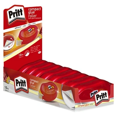 Imagen de Pritt 2111972 Roller Adhesivo Removible, Adhesión y Precisa Cómoda, 8 Uds 8.4 mm x 10 m